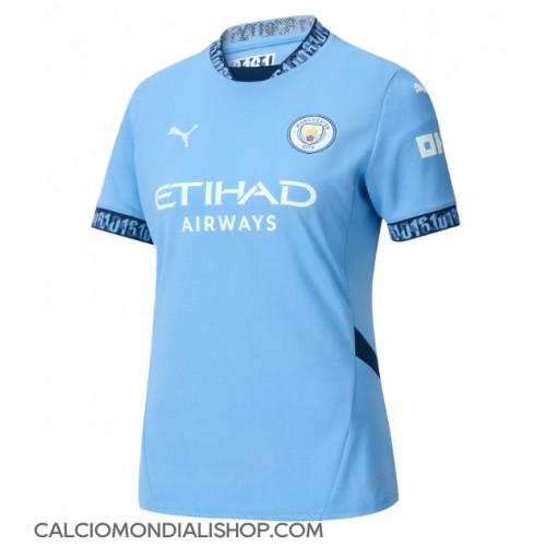 Maglie da calcio Manchester City Prima Maglia Femminile 2024-25 Manica Corta